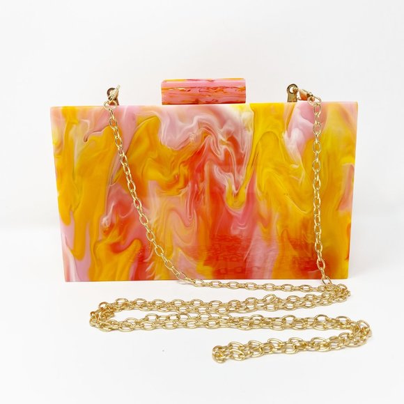 Acrylic Party Box in Pink and Yellow - Picture 10 of 13